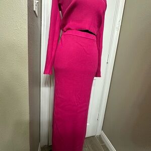 Elegant Pink Women's 2 piece outfit
